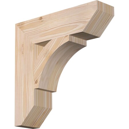 Ekena Millwork Thorton Slat Smooth Bracket, Douglas Fir, 3 1/2"W x 14"D x 14"H BKT04X14X14THR06SDF